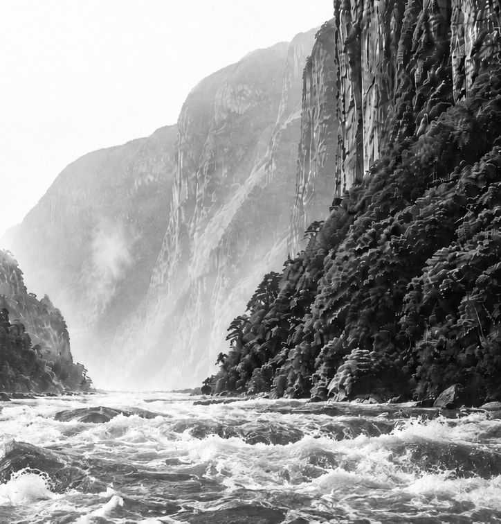 Sheer limestone walls rising above the Río Grijalva